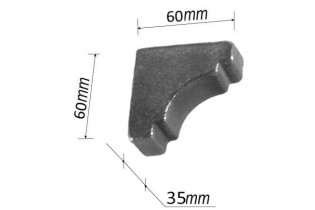 Equerre pour portail 60 x 35 Hauteur 60 ACIER Ref: TAL2-35