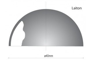 pièce élément ferronnier serrurier Boule LISSE DEMI SPHERE Diamètre 40 LAITON Ref: GDB040F1
